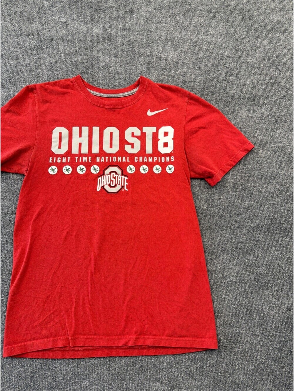 Nike Ohio State National Champions Size Small Red T-Shirt